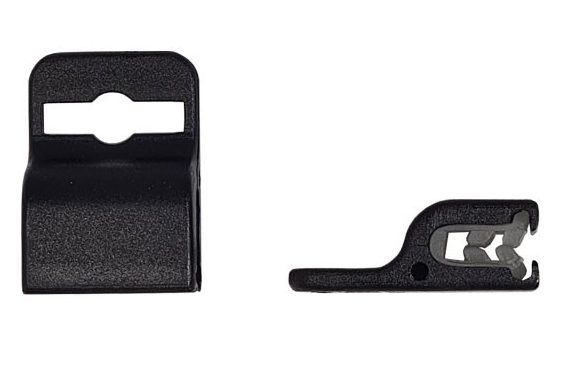 Grip badge holder clip - Black plastic